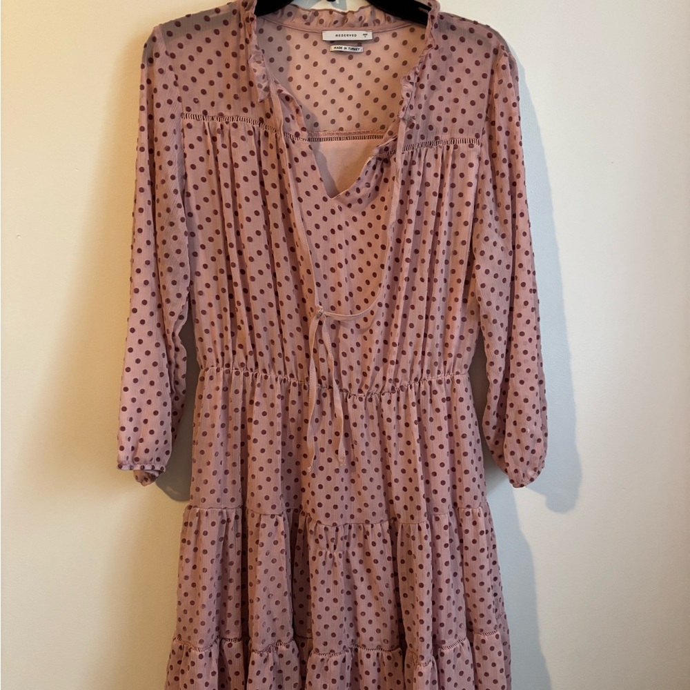Reserved Blush Pink Polka Dot Dress